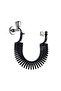 Spiral Wc Bidet Hose and Wc Bathroom Washing Plastic Clamp Set Black Pearl 1.5 Meters - 3