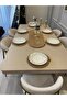 Jute, American Service Set, 6 Plates, 1 Bread Basket, 1 Runner, Plate Set, Modern Lux Presentation - 5