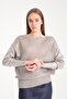 Women's Shiny Foil Print Sparkling Long Sleeve Knit Sweater