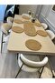 Jute, American Service Set, 6 Plates, 1 Bread Basket, 1 Runner, Plate Set, Modern Lux Presentation - 3