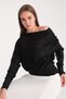 Women's Sweater Shiny Foil Print New Year's Sparkling Knitwear Uzunkol Stylish Sweater - 3