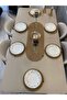 Jute, American Service Set, 6 Plates, 1 Bread Basket, 1 Runner, Plate Set, Modern Lux Presentation - 6