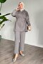 Ariesa Stone Tunnel Lace Gray Scuba Set - 4