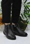42849 Black Comfortable Soft Original Genuine Leather Women's Boots - 2