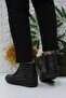 42849 Black Comfortable Soft Original Genuine Leather Women's Boots - 4