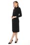 Button Detailed Long Sleeve Midi Dress 7062 Black - 2