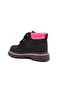 (Arzen) Thermo Non-Slip Sole Velcro Children's Boots Black Pink - 4