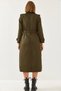 Women's Khaki Garni Windbreaker Detailed Covered Trench Coat 2488 60261003 - 5