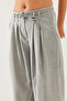Women's Gray Pleated Palazzo Trousers 60351229 - 4