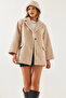 Women's Beige Casual Cashmere Coat 2602 60261005