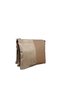 Multi-Compartment Crossbody Bag with Suede Detail Suede Mink