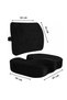 Orthopedic Visco Auto Car Vehicle Office Seat Seat Cushion Back Cushion Lumbar Cushion Set of 2 - 4