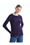 Crew Neck Plain Long Sleeve Women's Bodysuit (W4)