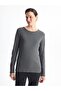 Crew Neck Plain Long Sleeve Women's Bodysuit (W4)