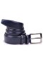 Dmk26-302 Navy Blue 3.5 cm Faux Leather Men's Belt - 4