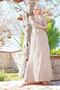 Women's Beige Ruffle Detail Silvery Evening Dress 5561