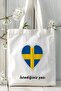 Sweden Sweden Flag Printed Cloth Bag Shoulder Bag Model - 2