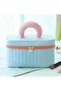 Candy Blue Pink Inner Sections Adjustable Makeup Bag Cosmetic and Travel Bag