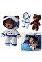 AFTONSPARV 28 Cm Bear with Removable Astronaut Clothes Soft Plush Toy