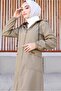 WOMEN BEIGE HOODED CAP T 3007-1 - 3