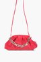 Women's Leather Bag with Red Chain and Special Lock - Crossbody Emma
