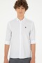 U.S. Polo Assn. White Men's Shirt - Long Sleeve, Basic Model Duyef - 3