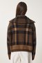 Brown Beige Knitwear Cardigan - Checkered and Zippered Ldp0024 - 7