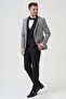Philadelphia[D2405 Slim Fit 6 Drop Stretch Fabric Groom's Suit A.Gray - 2