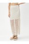 Mesh Midi Skirt Slit Lined - 3