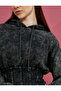 Batik Patterned Sweatshirt Crew Neck Corset Look - 6