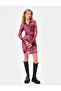 Shirt Dress Batik Patterned Mini Size Drape Detailed - 3