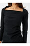 Mini Dress Square Neck Long Sleeve - 5