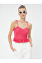 Strappy Undershirt Underwire Ruffle Detailed Embroidered Slim Fit - 3