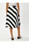 Satin Midi Skirt Pleated A-Line - 4