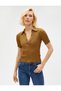 Polo Neck Knitwear Sweater Short Sleeve - 3