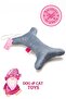 Dog Toy Bone Plush Traction Teeth Scratching Dental Health Large Gray - 4