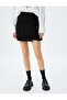 Mini Velvet Short Skirt with Slit Detail - 3