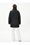 Puffer Jacket Mock Neck Snap Button Relaxed Fit - 4