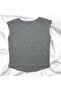 Women's Gray Crop Stone Detailed - 2