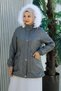 Hooded Short Leather Coat with Waist Tie, Snap Fasteners and Zipper Detail Brc6266 - 4