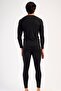 Men's Long Sleeve Crew Neck Thermal Underwear Set 405153 / 409002 Black - 3