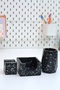 Black Office Set Pen Holder Memo Pad Holder Business Card Holder Desktop Organizer (3 Pieces) - 5