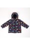 Boy's Navy Colored Car Patterned Inflatable Jacket
