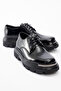 Men's Thick Sole Lace-Up Casual Shoes Real Leather Mc 20251 Black - 2