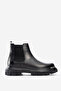 Men's Thick Sole Casual Chelsea Boots Real Leather Mc 20013 Black