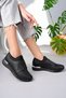 Women's Black Stone Elastic Low Sole Orthopedic Shoes