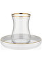 Linea 24 Carat Gold Gilded 100 ml 12-Piece Glass Tea Set for 6 People 9-01110052