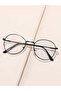 Black Clear Round Round Oval Bone Women Men Unisex Blue Screen Goggle Eyewear - 6