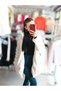 Women's Yumoş Plush Ecru Lace up Zippered Cardigan - 9