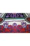 Geometric Floral Patterned Satin Scarf - 90X90 - 4